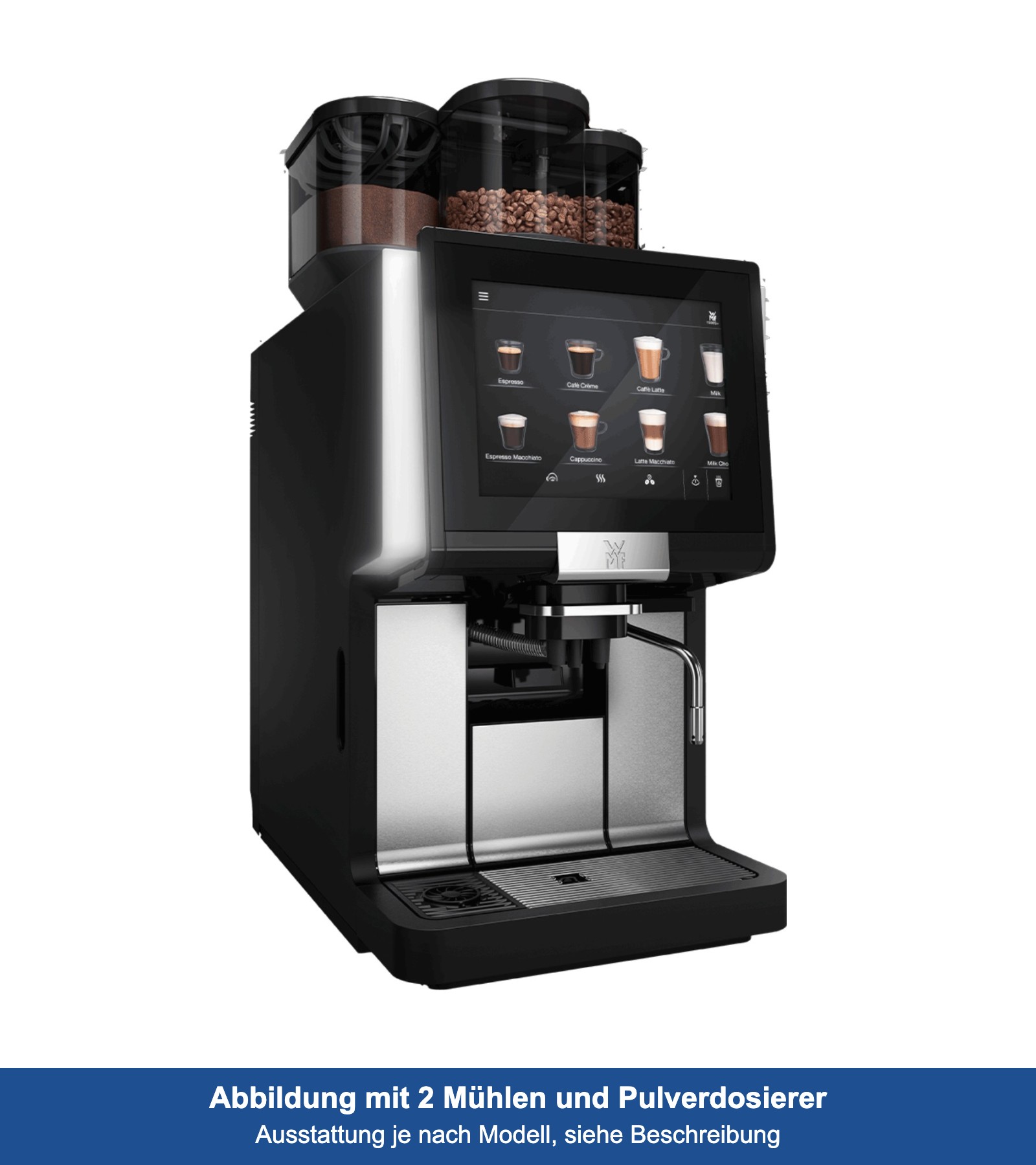 WMF 1500 S+ mit Festwasseranschluss, 2 Mühlen, Dynamic Milk und WMF AutoClean WMF 1500 S+ mit Festwasseranschluss, 2 Mühlen, Dynamic Milk und WMF AutoClean kaufen, leasen oder mieten